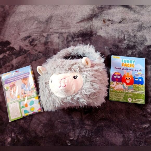 New kid's Easter basket and egg decorating kit bundle - Picture 1 of 6